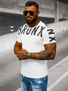 T-shirt męski biały OZONEE O/8T1265/1