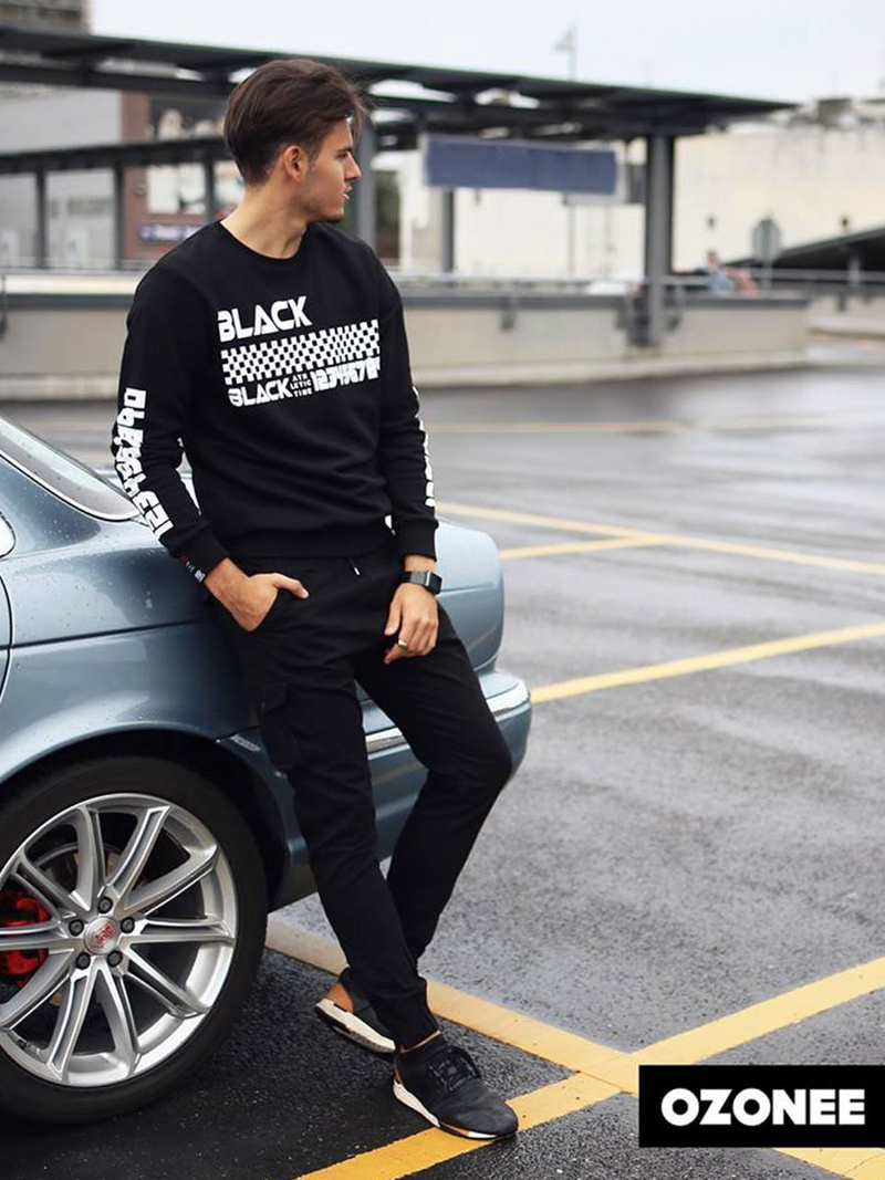 Штани чоловічі джоггери Чорнi OZONEE A/705