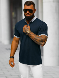 Koszulka męska polo granatowa OZONEE O/DA743