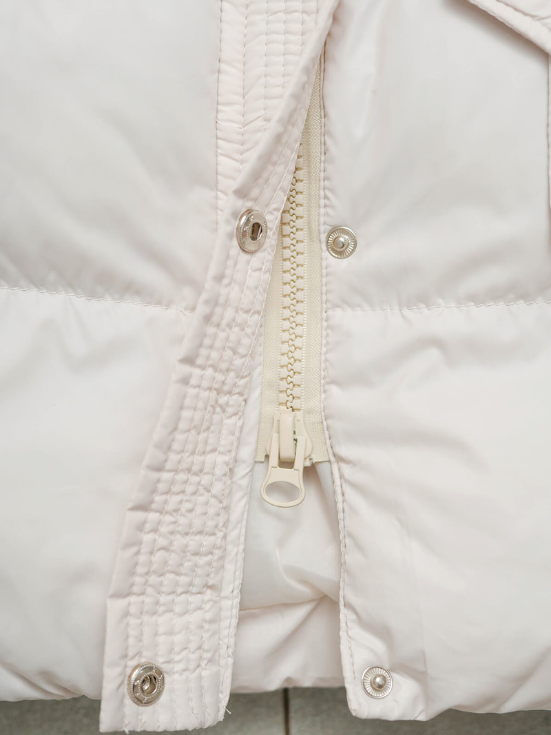 Płaszcz zimowy damski pikowany ecru OZONEE JS/5M3253/281Z