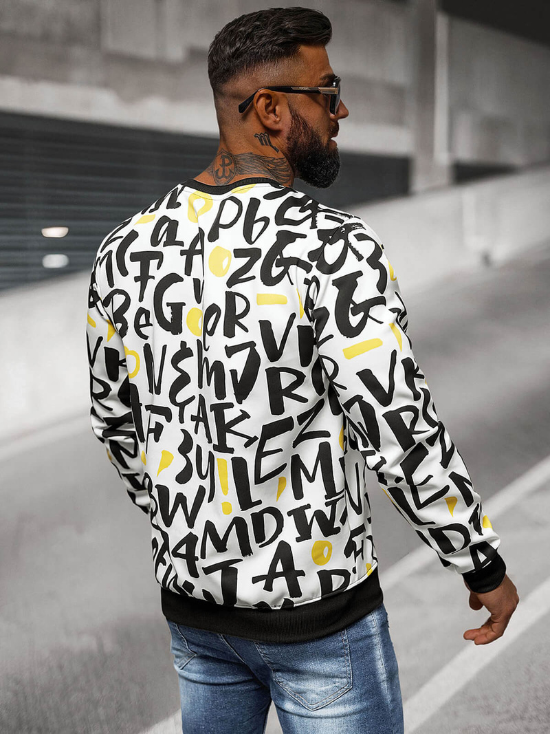 Bluza męska biała OZONEE JS/8B1220/1