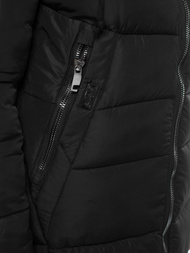 Kurtka zimowa damska parka z futerkiem czarna OZONEE O/SW028/1