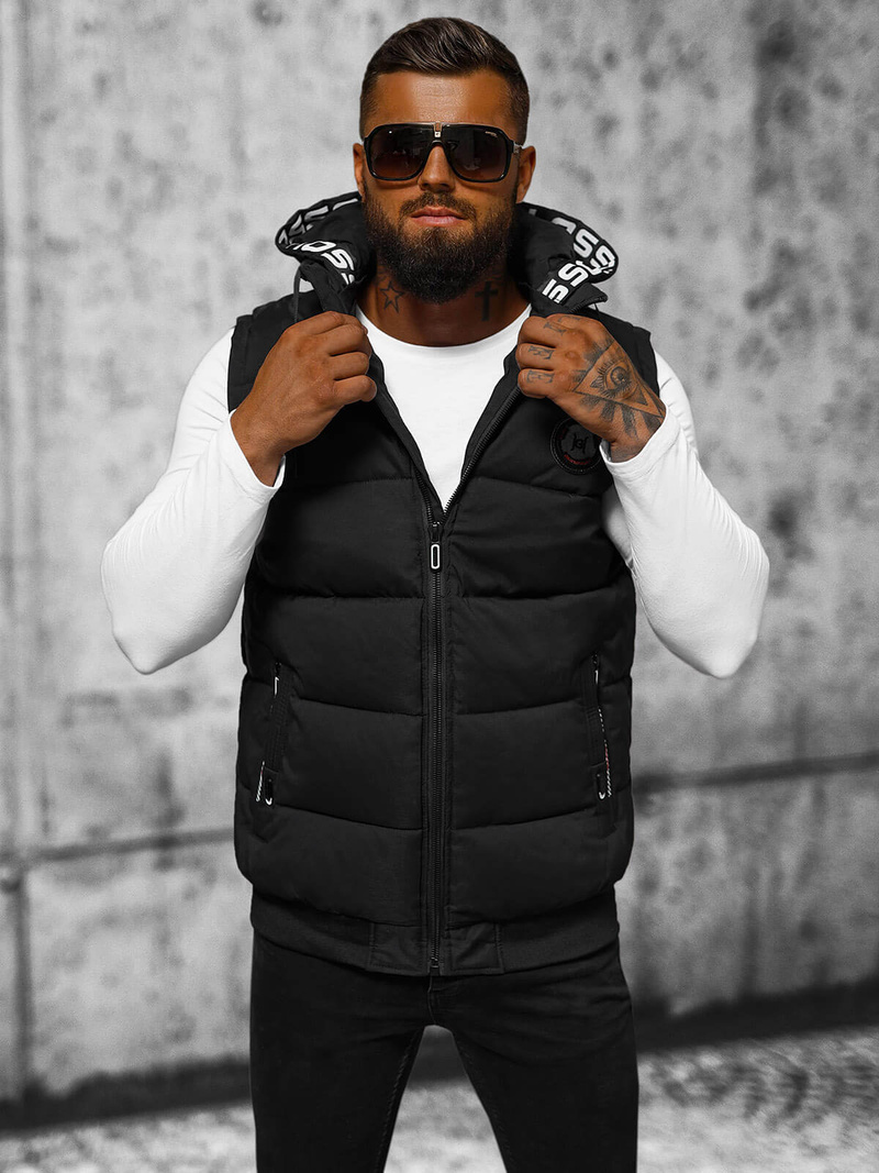 Безрукавка чоловіча чорна OZONEE JS/84M3028/392