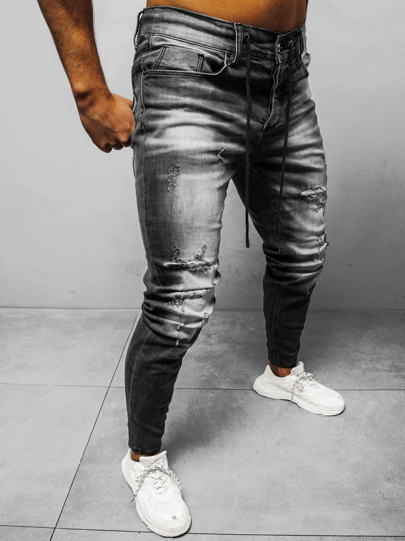 Spodnie jeansowe męskie szare OZONEE NB/MP0005G