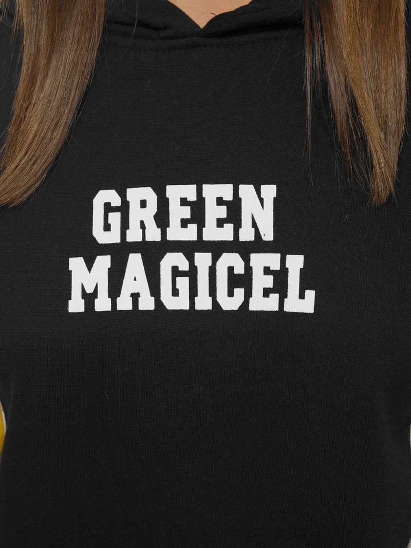 Bluza z kapturem damska czarna OZONEE JS/KSW2025