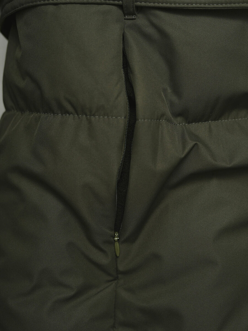 Płaszcz zimowy damski pikowany ciemno-zielony OZONEE JS/5M3227/136