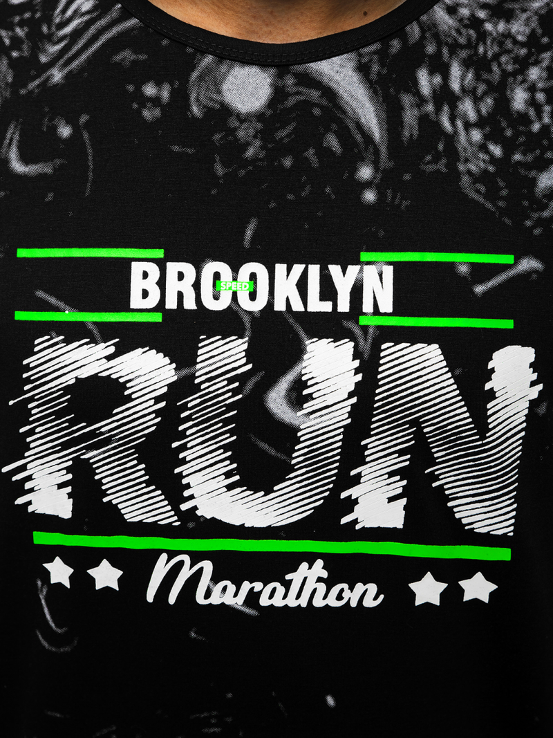 Майка чоловіча Чорна OZONEE JS/KS2075