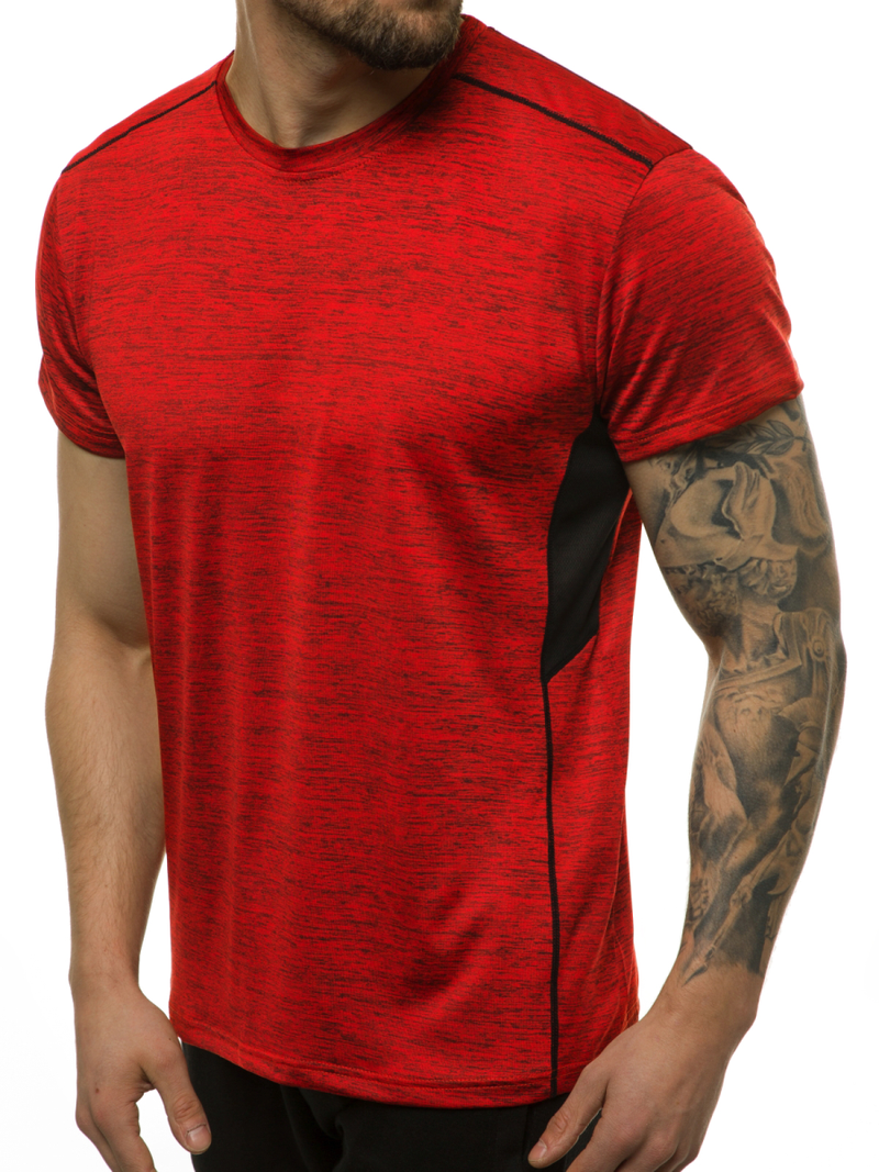 T-Shirt męski czerwony OZONEE JS/KS2102