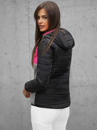 Kurtka damska czarno-szara OZONEE JS/KSW4006Z