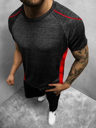 T-Shirt męski czarny OZONEE JS/HM074/1