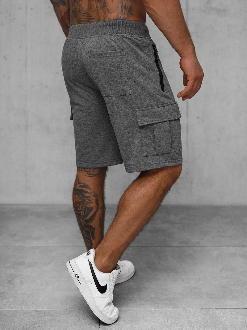 Spodenki dresowe męskie grafitowe OZONEE JS/8K1503/5