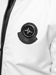 Kurtka męska bomberka biała OZONEE JS/84M3036/281