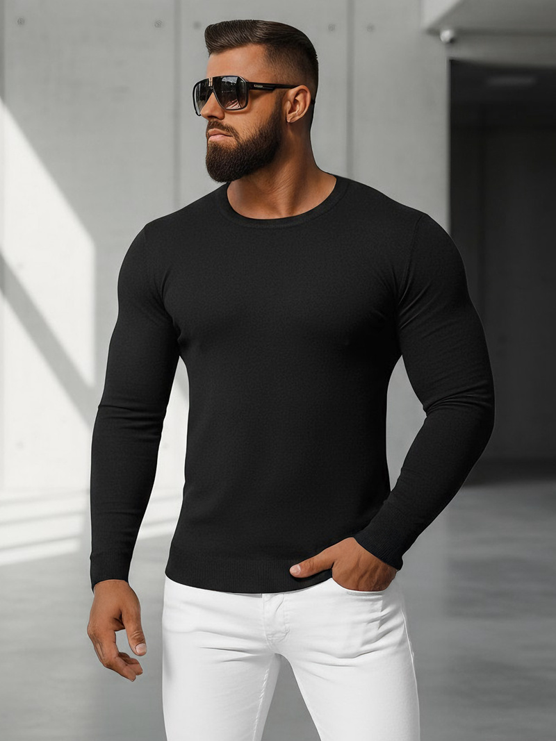 Sweter męski czarny OZONEE NB/MMB602/4Z