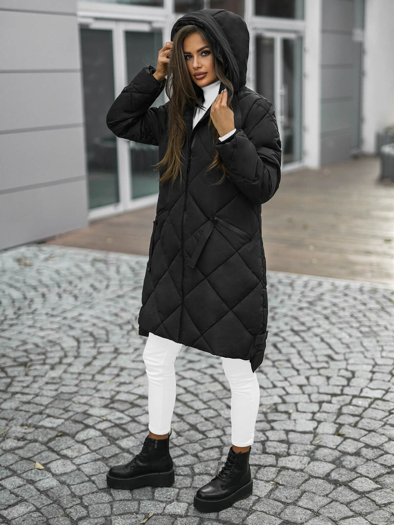 Куртка жіноча чорна OZONEE JS/5M3168/392Z