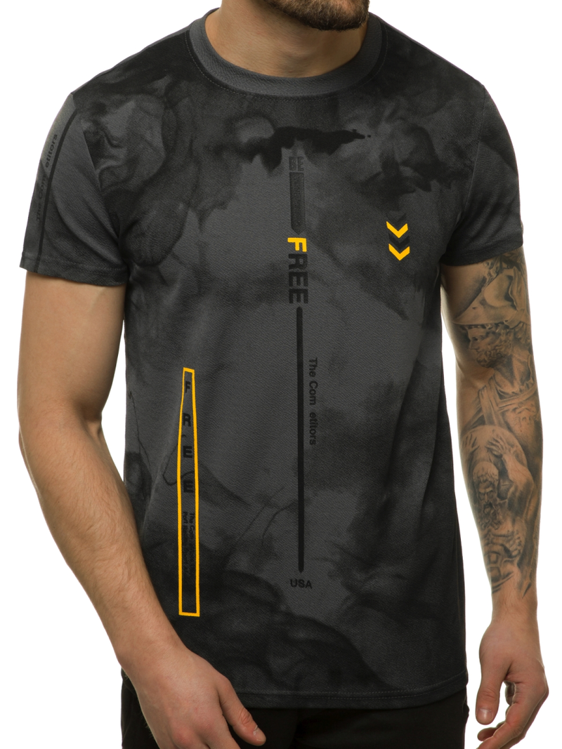 T-Shirt męski grafitowy OZONEE JS/SS10999