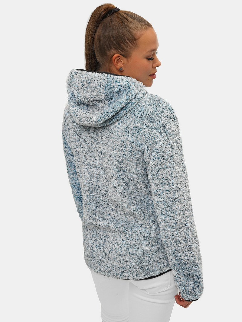 Kurtka damska rozpinana z kapturem granatowa OZONEE JS/KSW7002