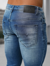 Spodnie jeansowe męskie slim fit niebieskie OZONEE NB/MP0009BZ