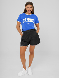 T-shirt damski niebieski OZONEE JS/R62184