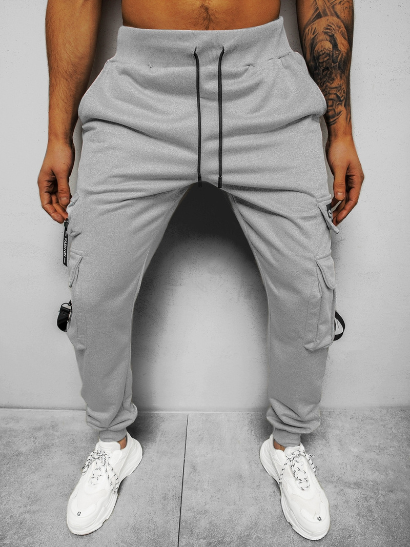 Spodnie dresowe męskie szare OZONEE O/HS7050