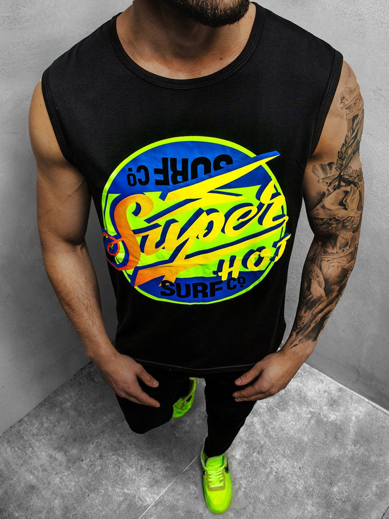 Футболка чоловіча Чорна OZONEE JS/KS2076Z