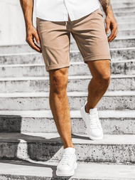 Spodenki męskie chinos beżowe OZONEE DJ/1007