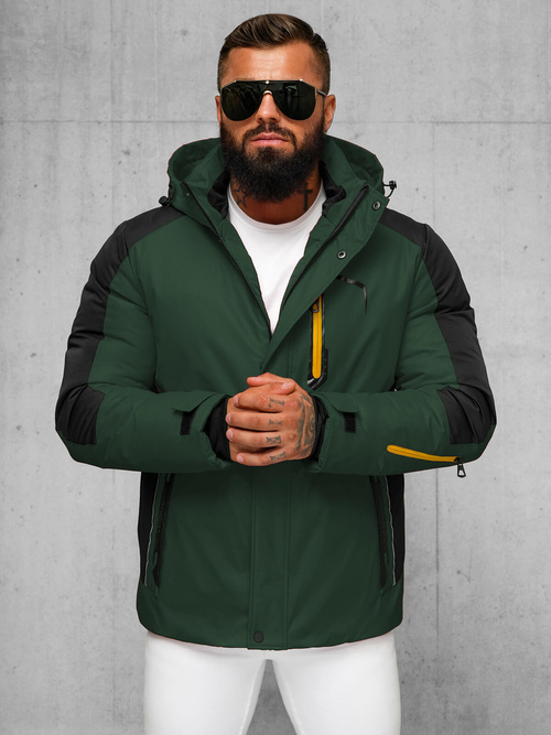Kurtka zimowa męska ciemno-zielona OZONEE JS/91M9905/136Z