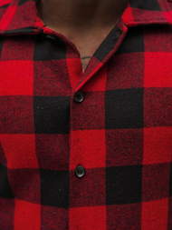 Сорочка чоловіча Чорно-Червона OZONEE O/L0149