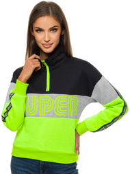 Bluza damska czarno-zielona OZONEE JS/B26019