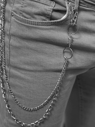 Spodnie jeansowe męskie grafitowe OZONEE O/273SPZ