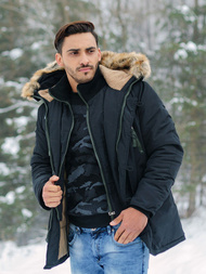 Куртка чоловіча Чорна OZONEE JB/X1045KZ 