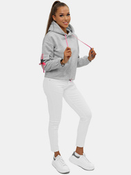 Bluza z kapturem damska szara OZONEE JS/B26031Z