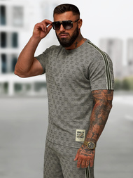 Чоловічий короткий спортивний костюм tемно-ciрий OZONEE O/QQ1608AB