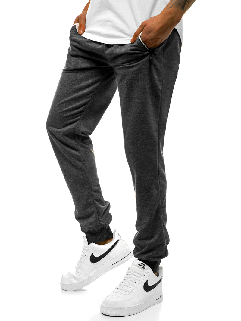 Spodnie dresowe męskie grafitowe js/xw003s
