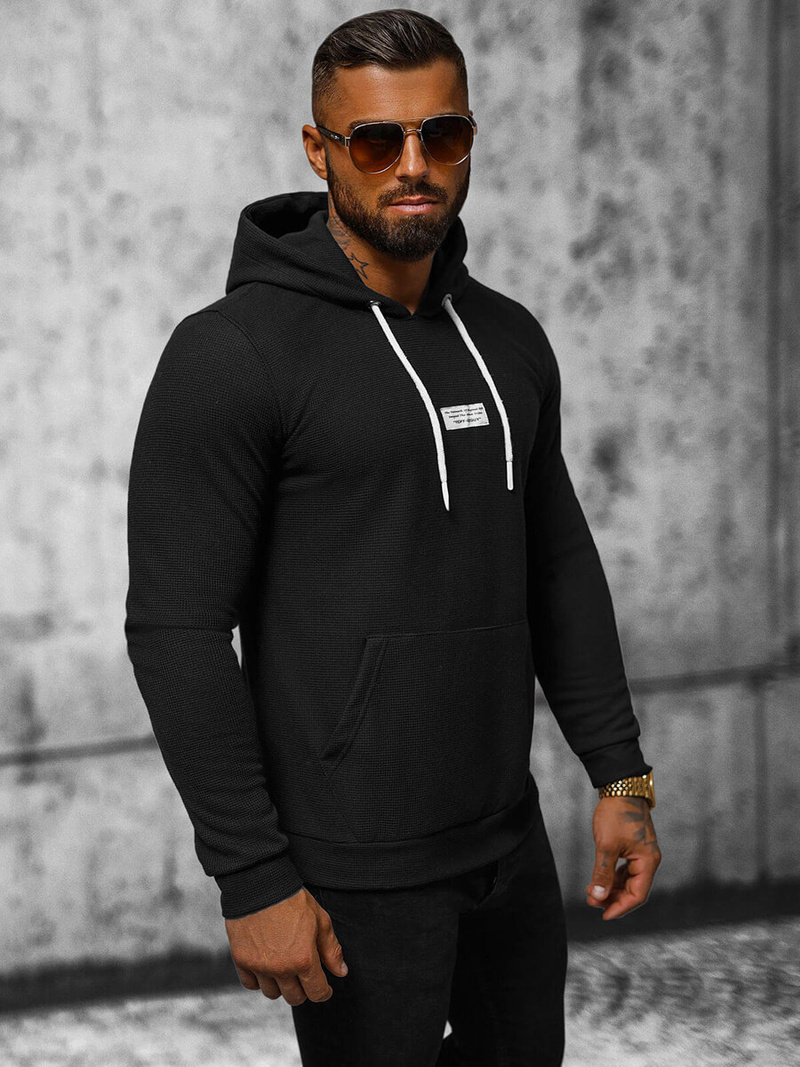 Толстовка чоловіча чорна OZONEE O/TB2216