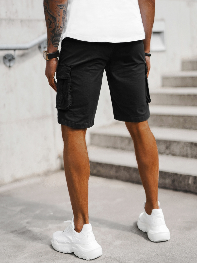 Spodenki męskie chino czarne OZONEE T/XX160086/1