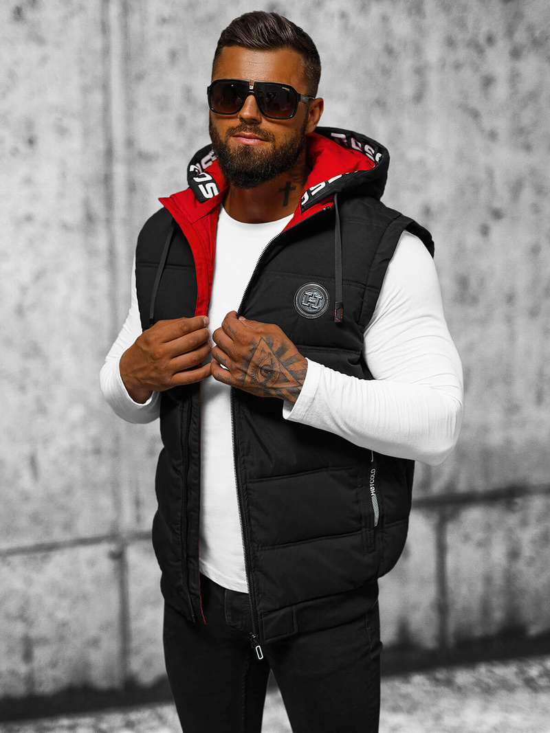 Безрукавка чоловіча чорна OZONEE JS/84M3027/392