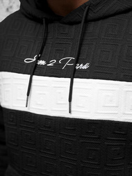 Bluza z kapturem męska czarna OZONEE JS/3B571