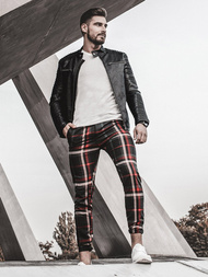 Штани чоловічі темно-синій червоний OZONEE DJ/5587