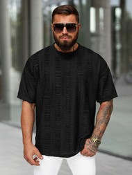 T-shirt męski oversize czarny OZONEE O/B1149