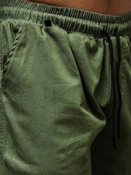 Spodnie męskie joggery zielone OZONEE OT/1077