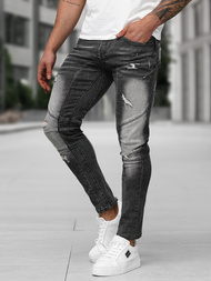 Spodnie jeansowe męskie czarne OZONEE NB/MP0045NZ