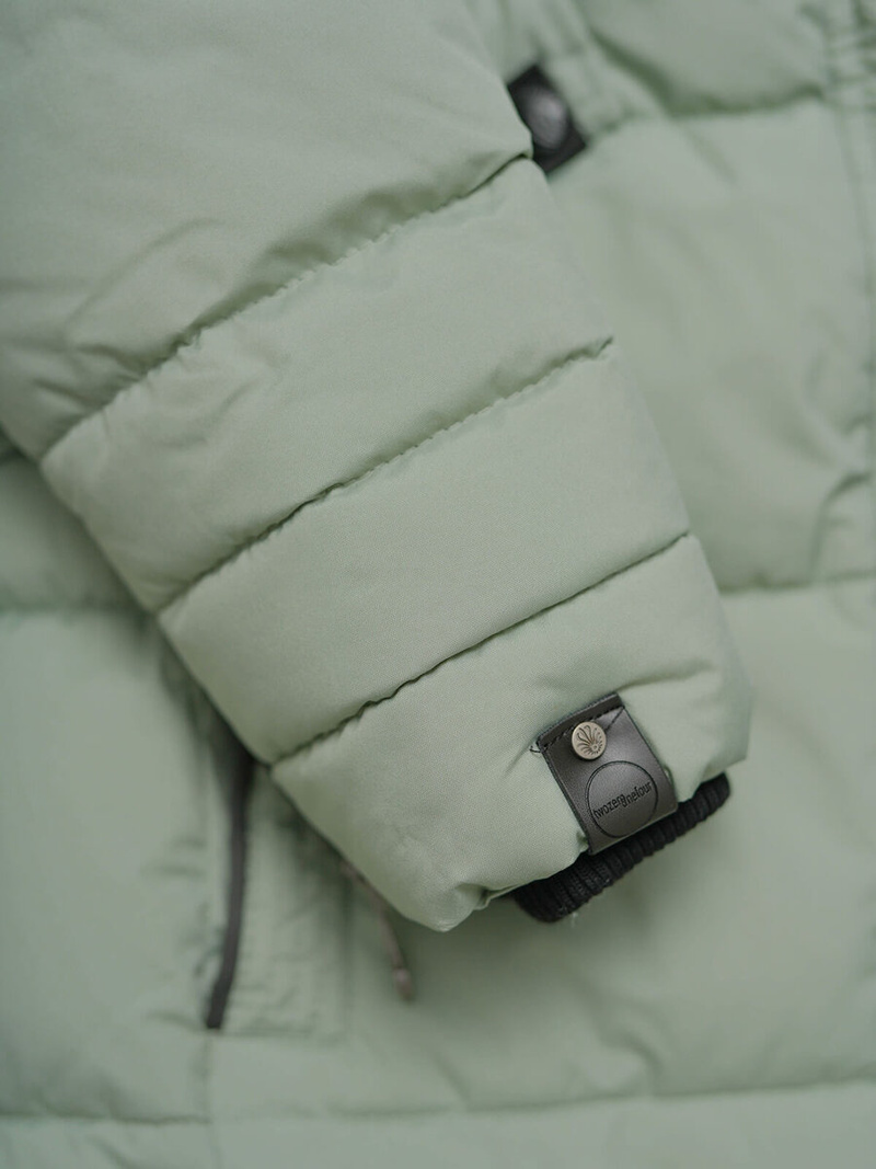 Kurtka zimowa damska długa pikowana miętowa OZONEE O/W377