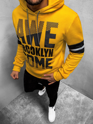 Bluza z kapturem męska żółta OZONEE JS/KS2141Z