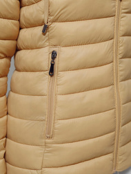 Kurtka damska pikowana beżowa OZONEE JS/16M9101/254