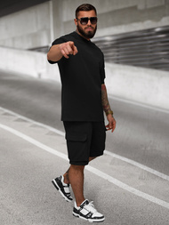 Чоловічий спортивний комплект чорний OZONEE JS/27C6535/3