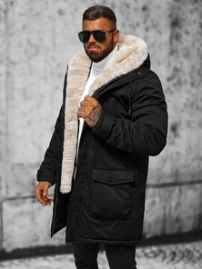 Kurtka zimowa męska czarna OZONEE JS/5M120/392