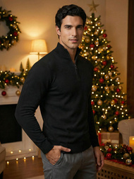 Sweter męski czarny OZONEE NB/MM6007/4Z