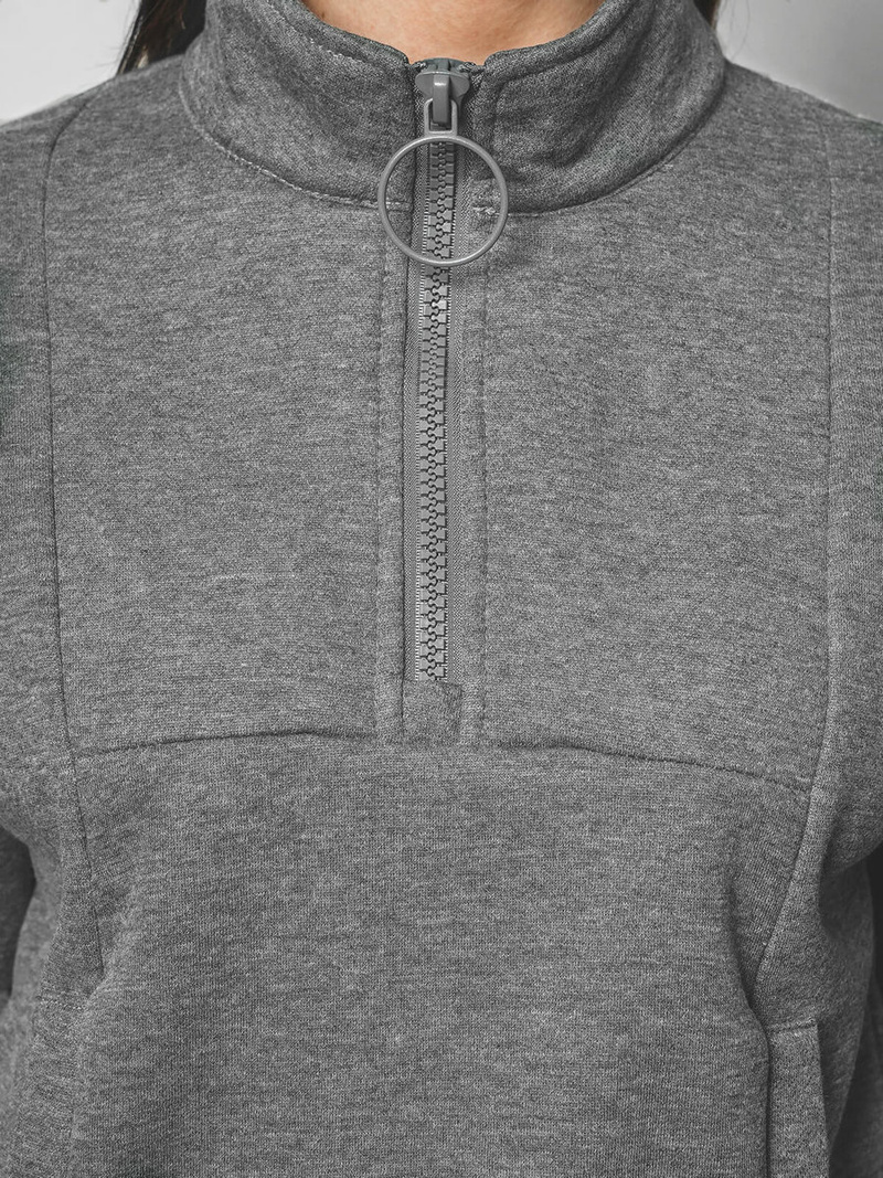 Komplet dresowy dwuczęściowy damski grafitowy OZONEE JS/8C70/5