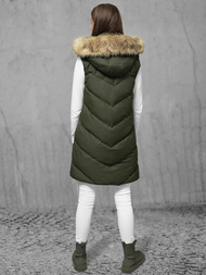 Стьобаний жіночий жилет Зелена OZONEE JS/M787/136