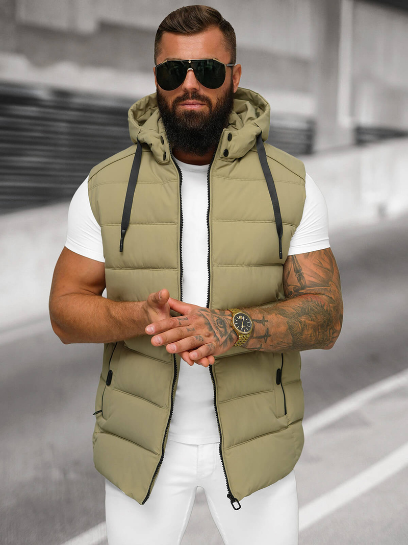 Безрукавка чоловіча Бежева OZONEE JS/57M7507/62